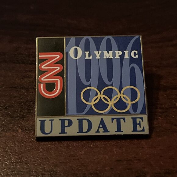 1996 Atlanta Olympics‎ CNN Olympic Update Lapel Hat Pin - Picture 1 of 3